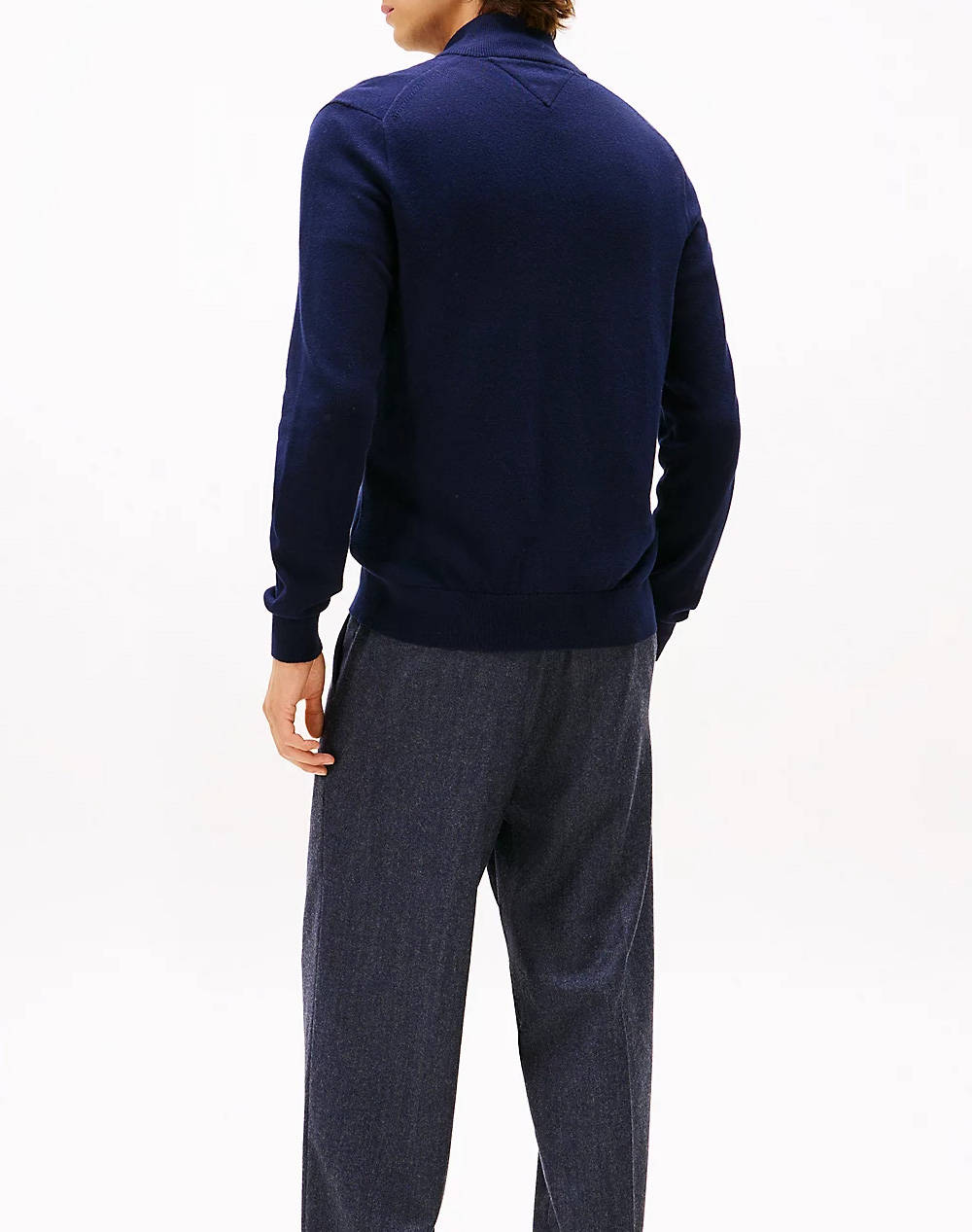 TOMMY HILFIGER PIMA ORG CTN CASHMERE ZIP THRU