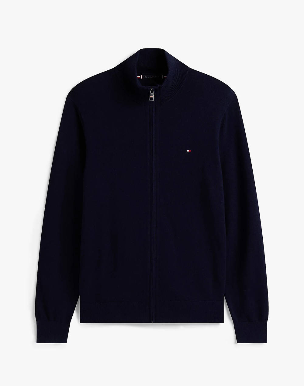 TOMMY HILFIGER PIMA ORG CTN CASHMERE ZIP THRU