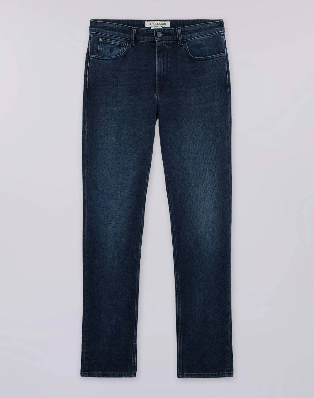 TRUSSARDI JEANS-5 TASCHE 370 CLOSE IN DENIM BLUE/BLACK STONE WASHED