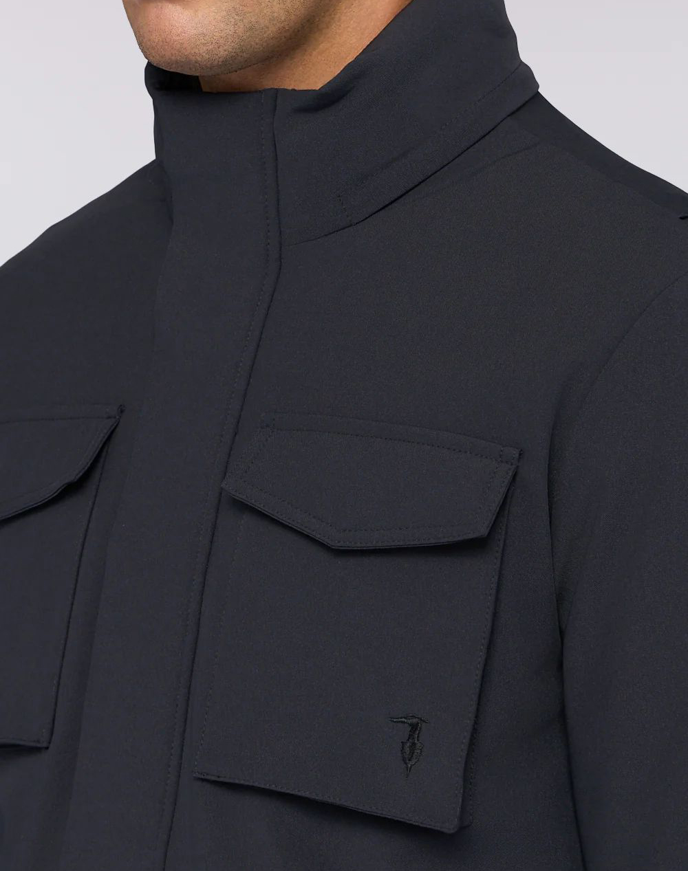 TRUSSARDI OUTERWEAR -FIELD JACKET IN TECH POLY