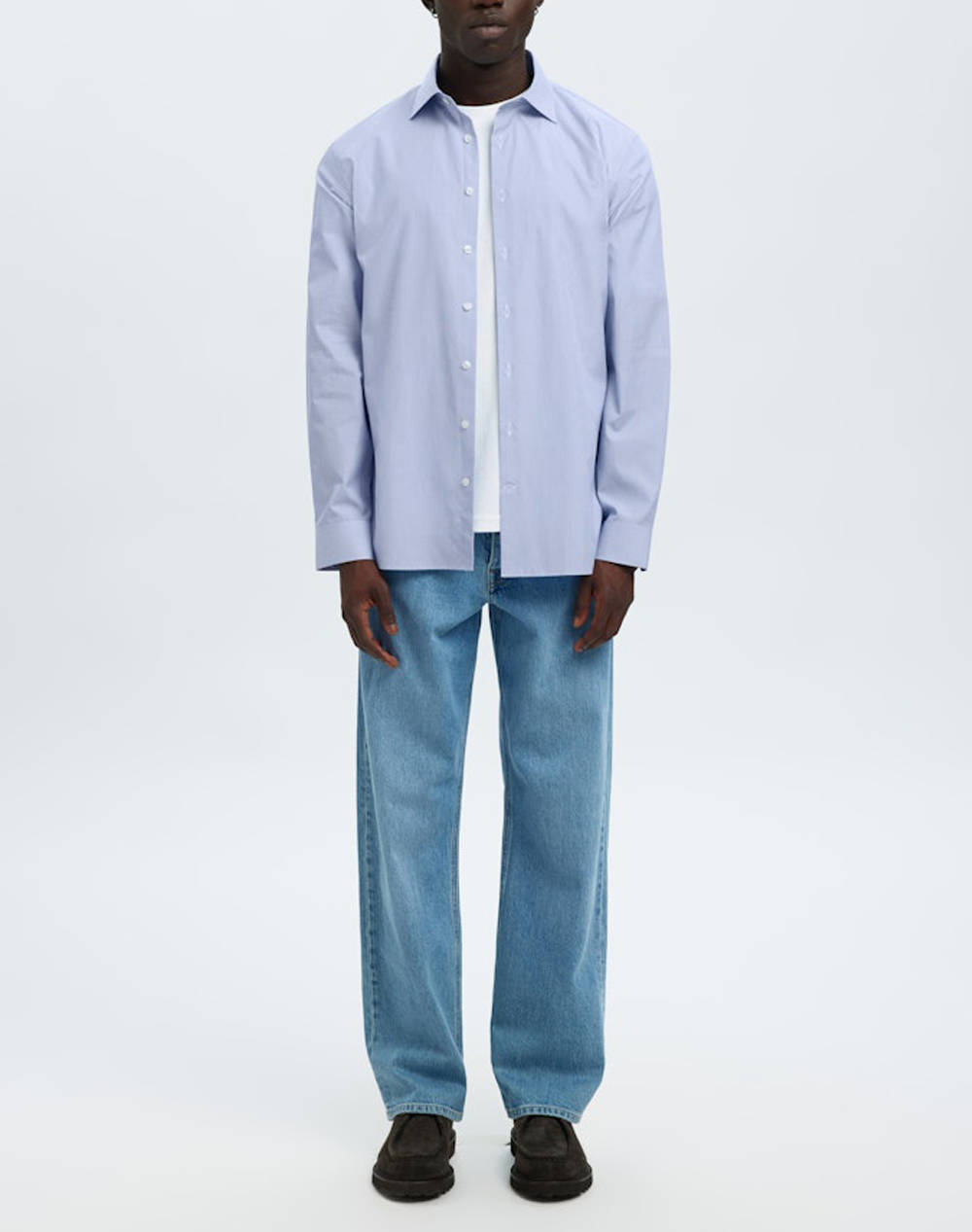 SELECTED SLHSLIM-LUX POPLIN MIX SHIRT LS NOOS