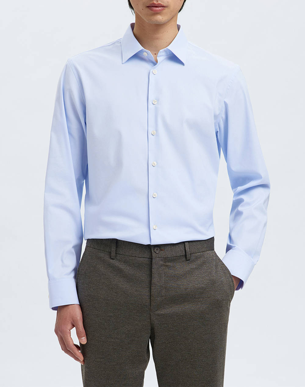TED SLHSLIMPERFORMANCE LS SHIRT CLASSIC