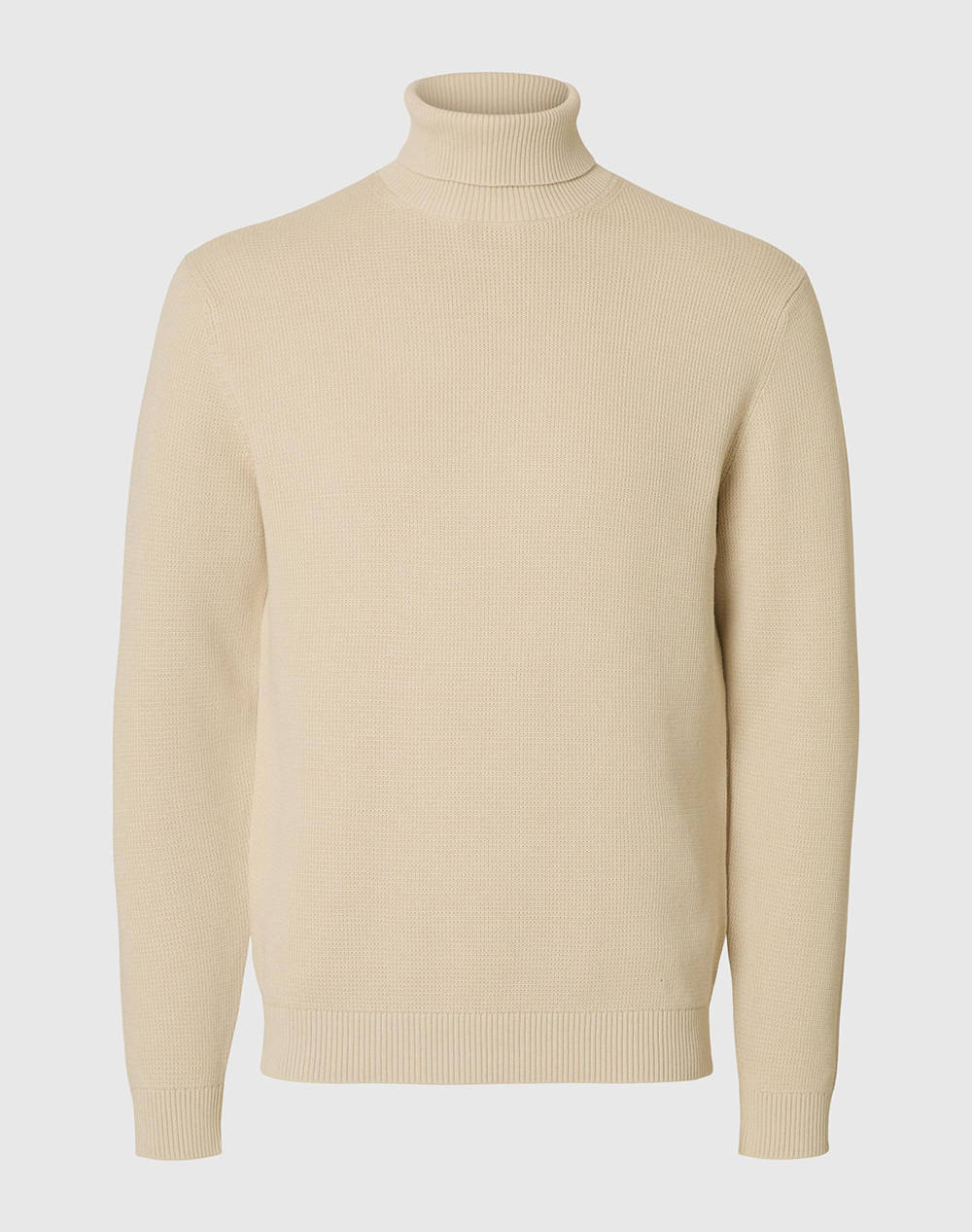 SELECTED SLHDANE LS KNIT STRUCTURE ROLL NECK NOOS