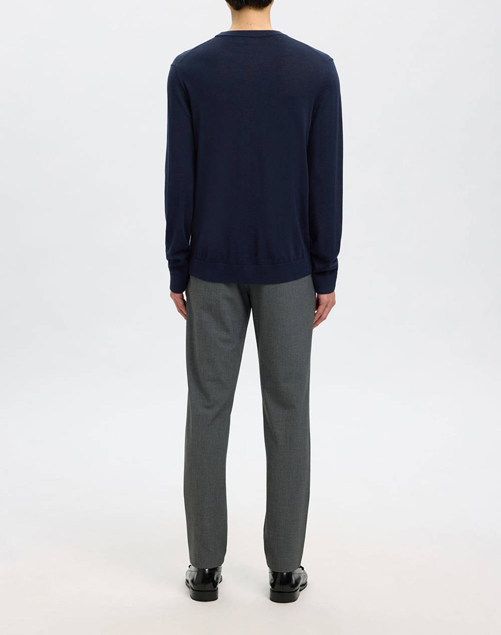 SELECTED SLHTRAY LS KNIT MERINO CREW NECK NOOS