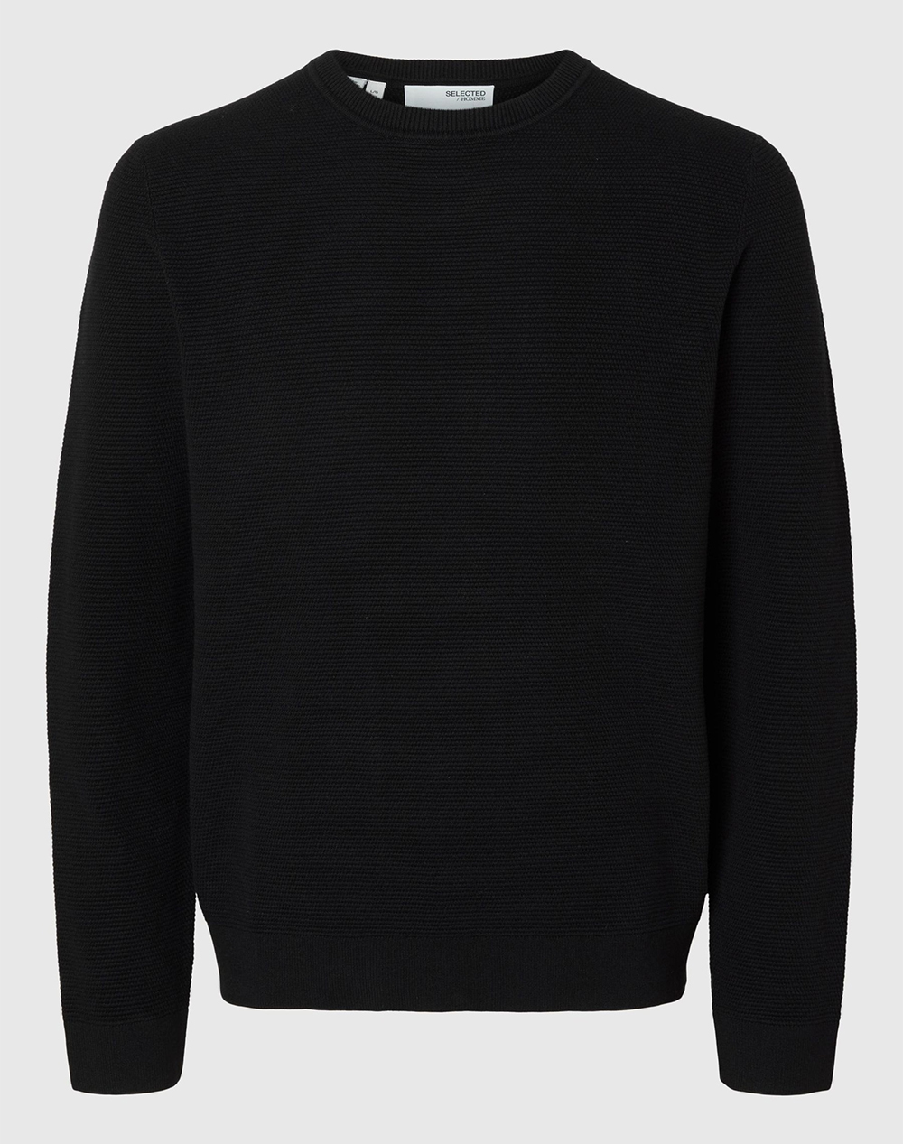 SELECTED SLHROSS LS KNIT STRUCTURE CREW NECK NOOS