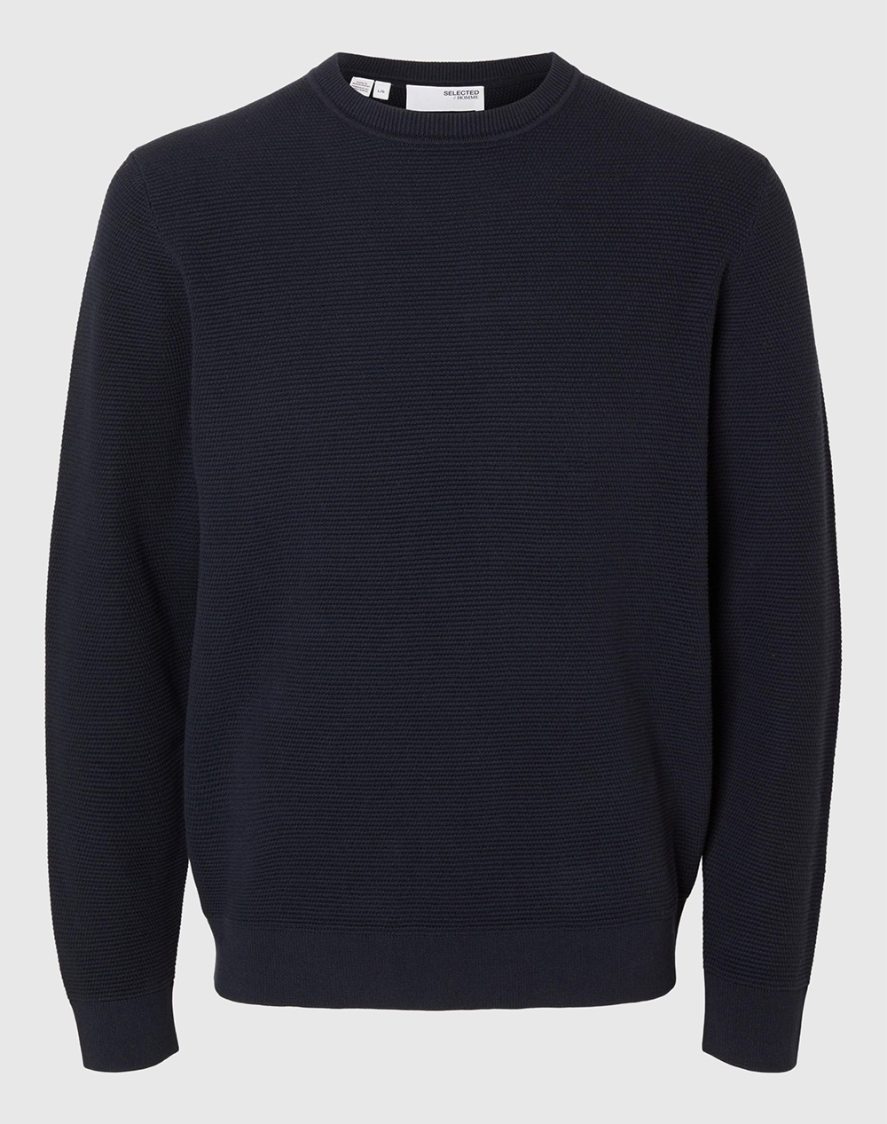 SELECTED SLHROSS LS KNIT STRUCTURE CREW NECK NOOS