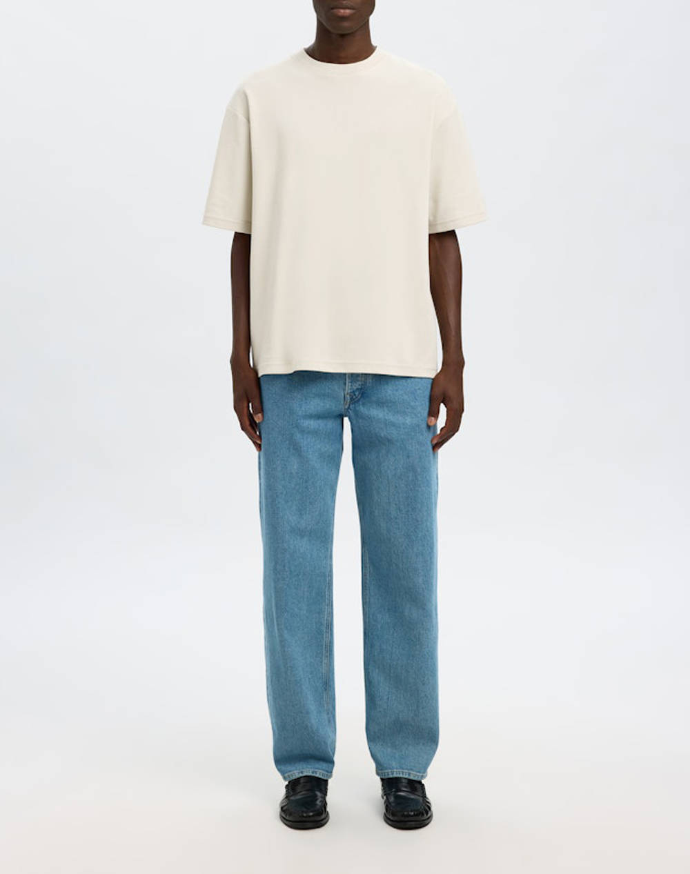 SELECTED SLHLOOSEOSCAR SS O-NECK TEE NOOS