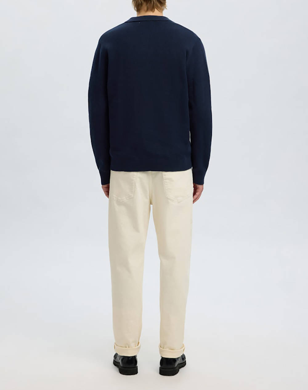 SELECTED SLHDANE LS KNIT STRUCTURE POLO NECK