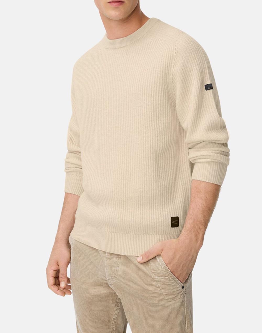 CAMEL Pullover Tricotat Crewneck wool