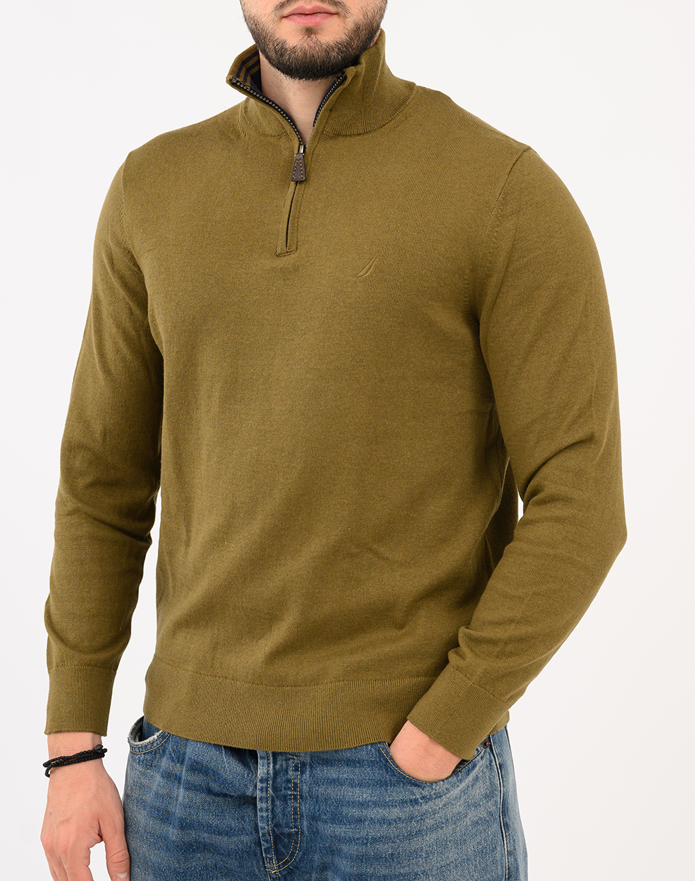 NAUTICA BLUZA TRICOTATA ΜΜ PERFORMANCE SOLID 1/4 ZIP (12GG)