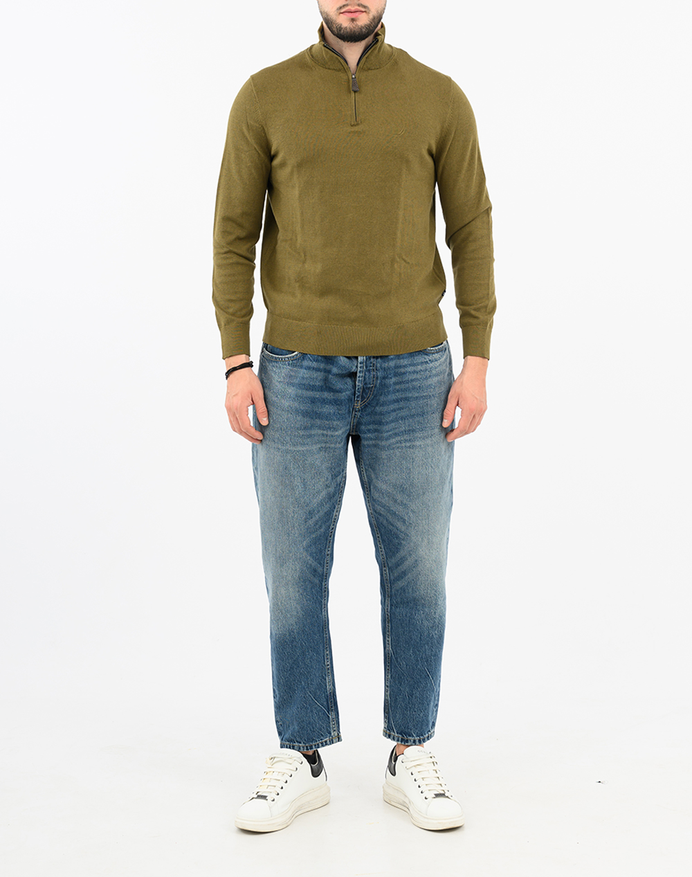 NAUTICA BLUZA TRICOTATA ΜΜ PERFORMANCE SOLID 1/4 ZIP (12GG)