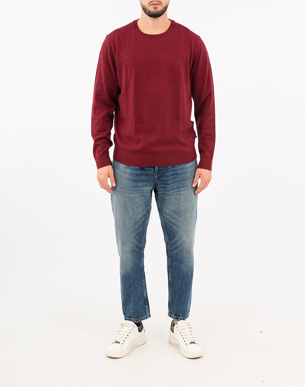 NAUTICA BLUZA TRICOTATA ΜΜ PERFORMANCE SOLID CREW (12GG)