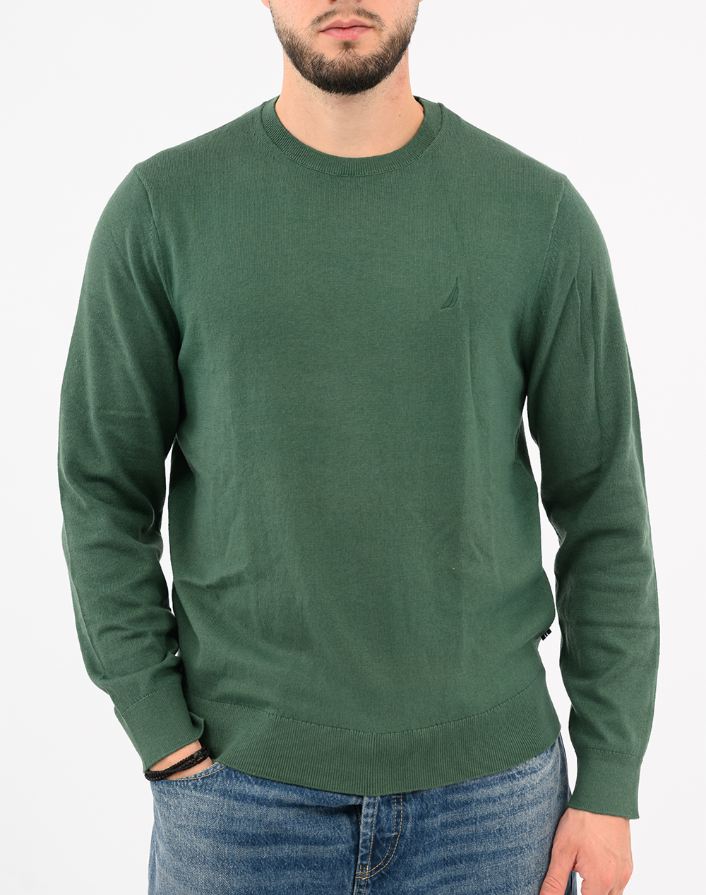 NAUTICA BLUZA TRICOTATA ΜΜ PERFORMANCE SOLID CREW (12GG)