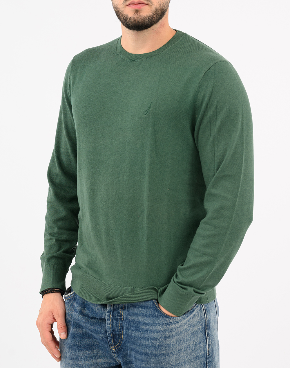 NAUTICA BLUZA TRICOTATA ΜΜ PERFORMANCE SOLID CREW (12GG)