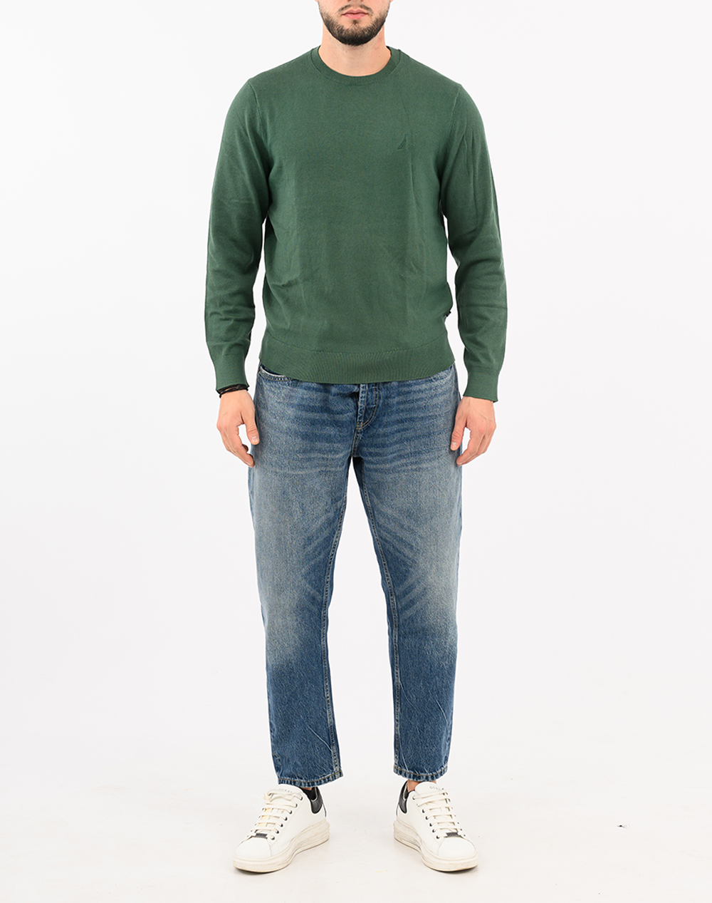 NAUTICA BLUZA TRICOTATA ΜΜ PERFORMANCE SOLID CREW (12GG)