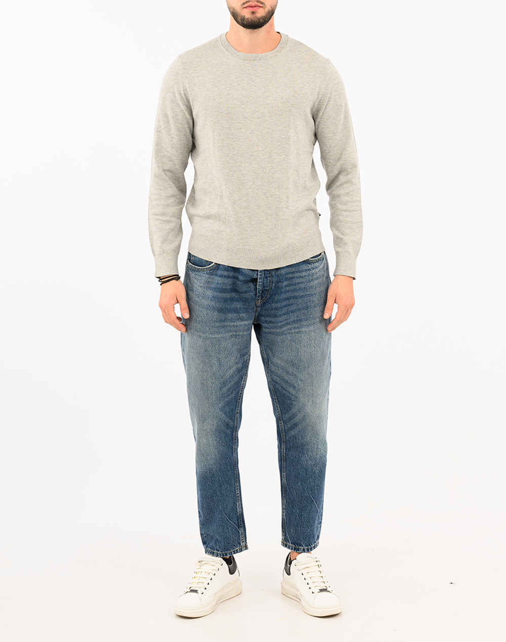 NAUTICA BLUZA TRICOTATA ΜΜ PERFORMANCE SOLID CREW (12GG)