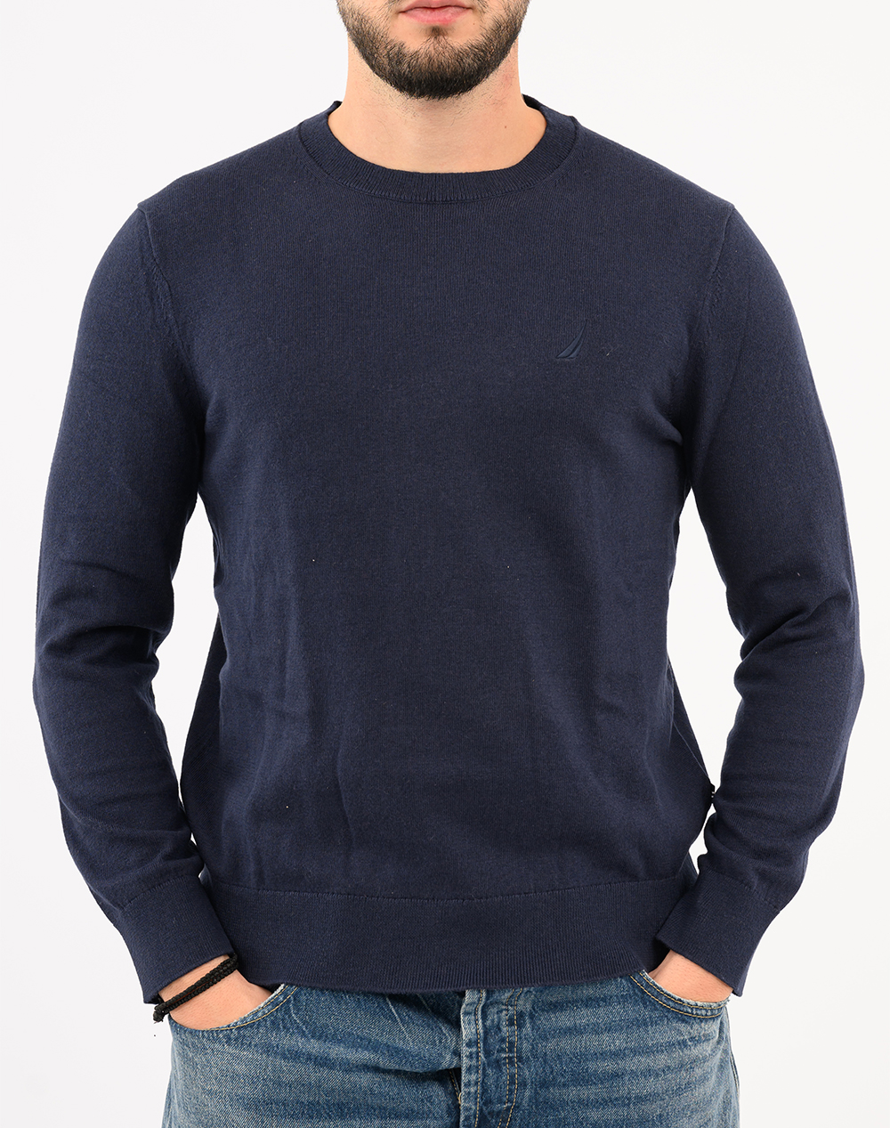 NAUTICA BLUZA TRICOTATA ΜΜ PERFORMANCE SOLID CREW (12GG)