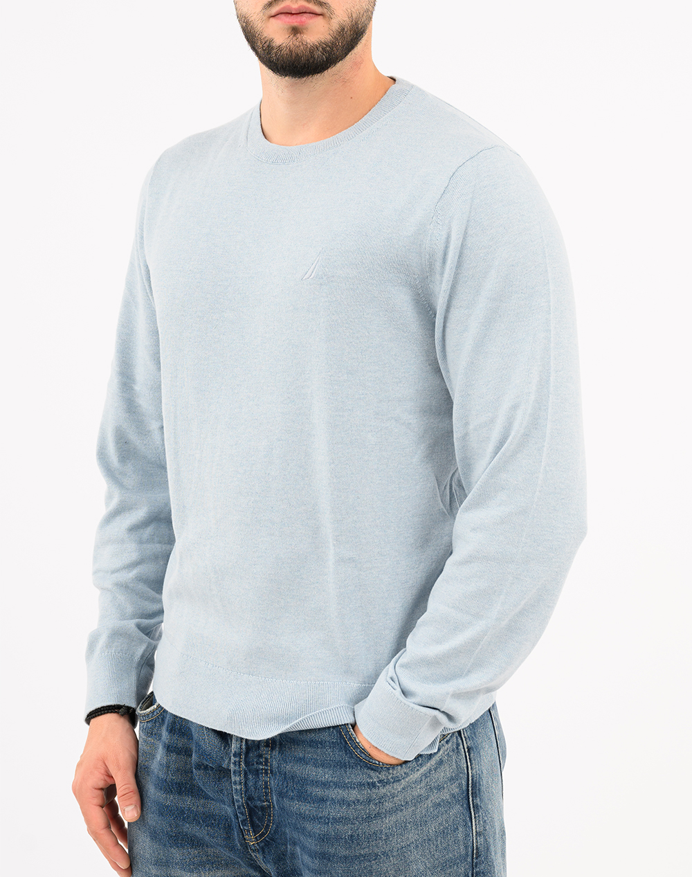 NAUTICA BLUZA TRICOTATA ΜΜ PERFORMANCE SOLID CREW (12GG)