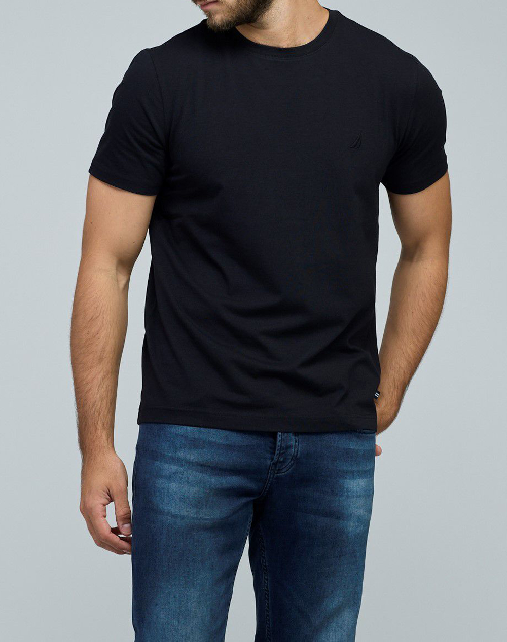 NAUTICA BLUZA T-SHIRT ΚΜ SS ANCHOR POCKET TEE