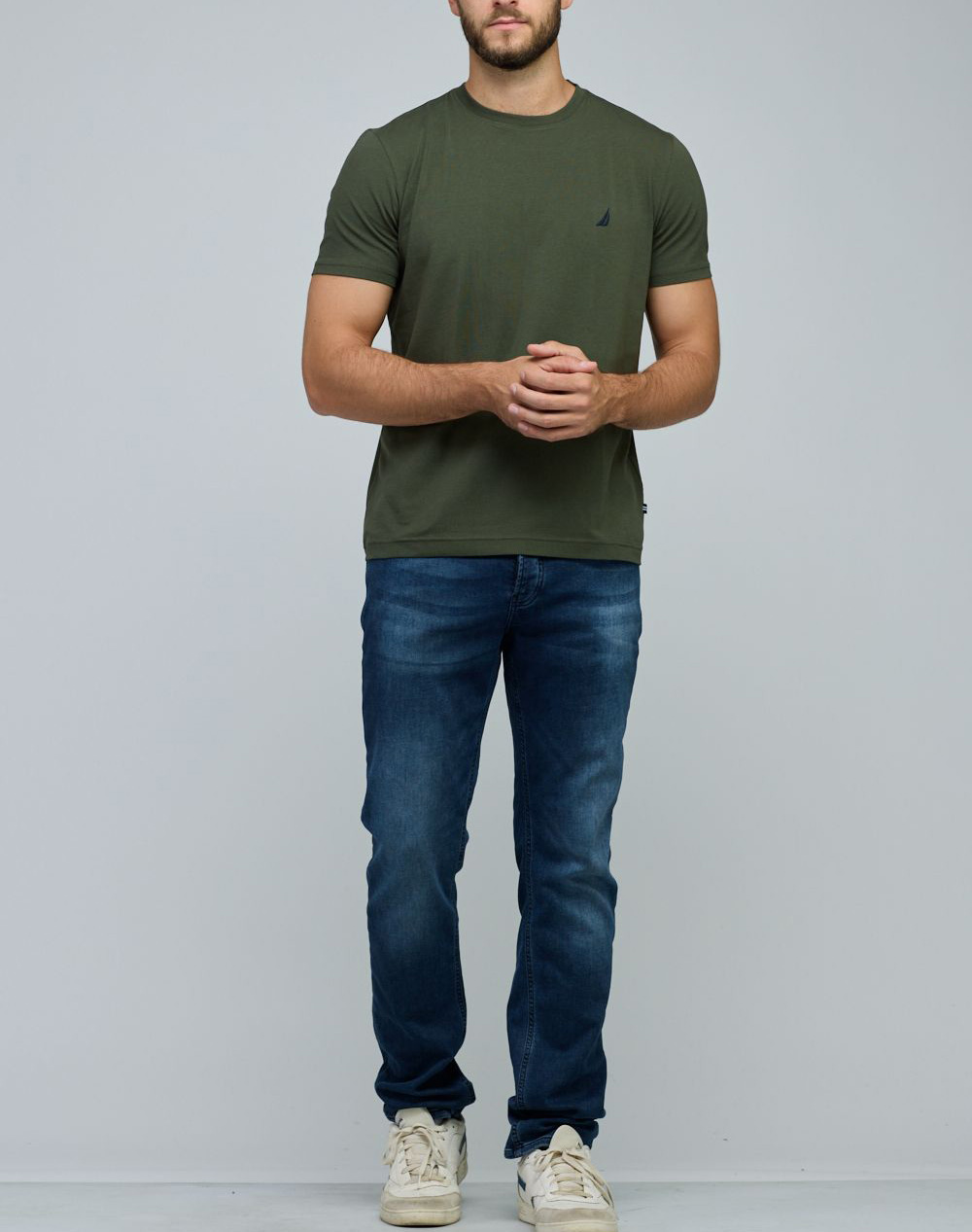 NAUTICA BLUZA T-SHIRT ΚΜ SS ANCHOR POCKET TEE