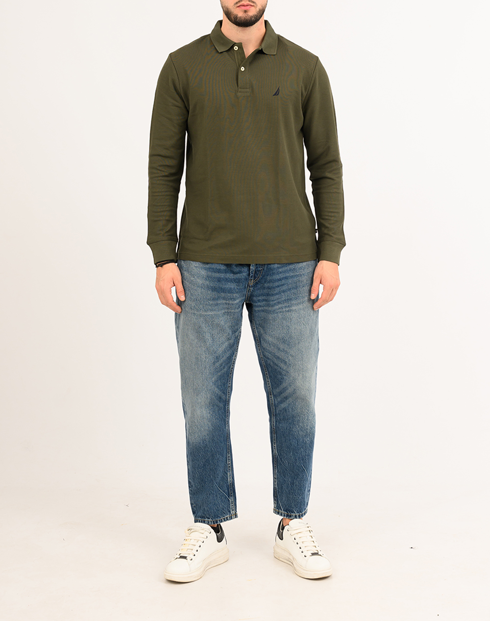 NAUTICA BLUZA POLΟ ΜΜ LS DECK POLO_SUSTAINABLE