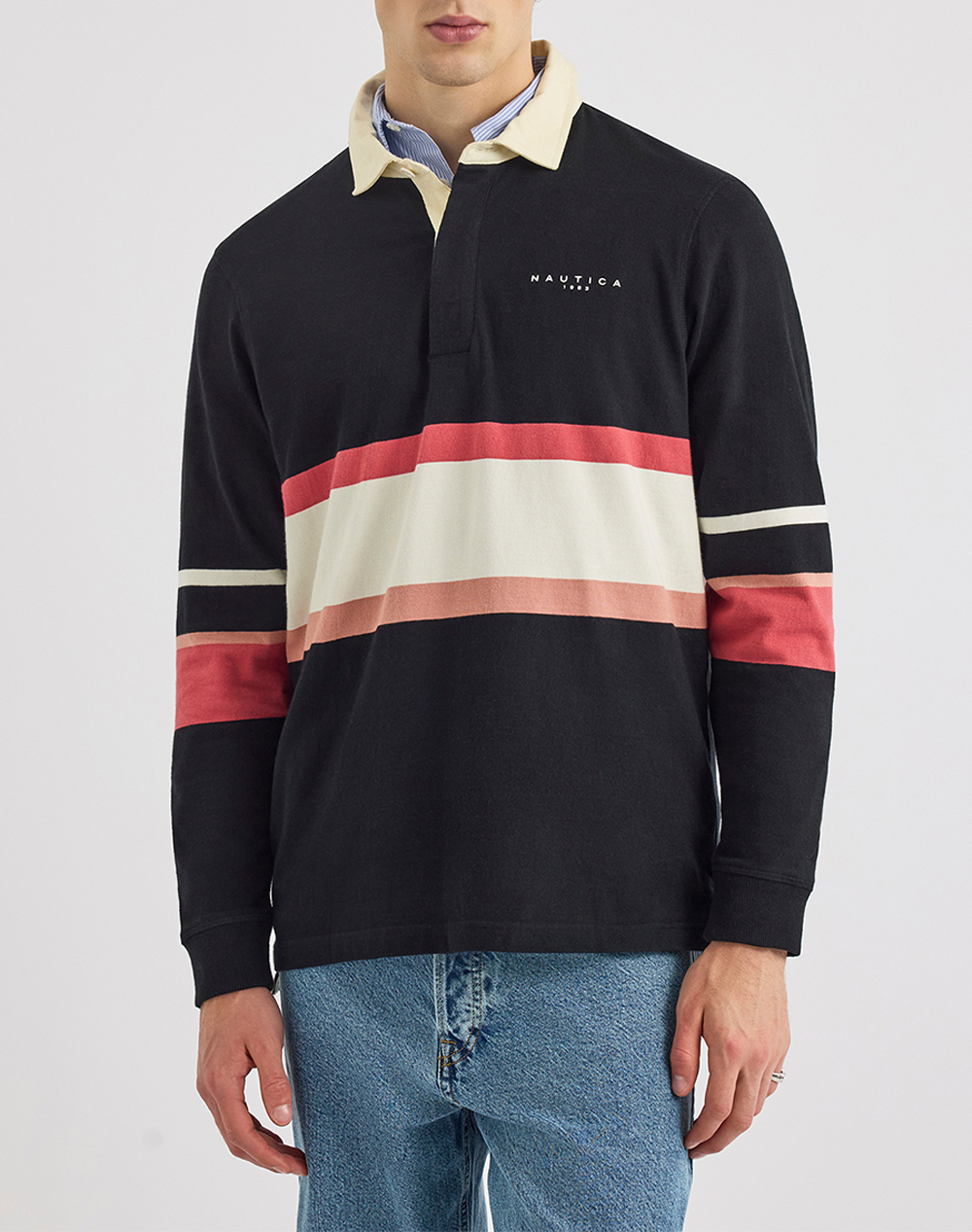 NAUTICA BLUZA POLO ΜΜ Wave Rugby Shirt