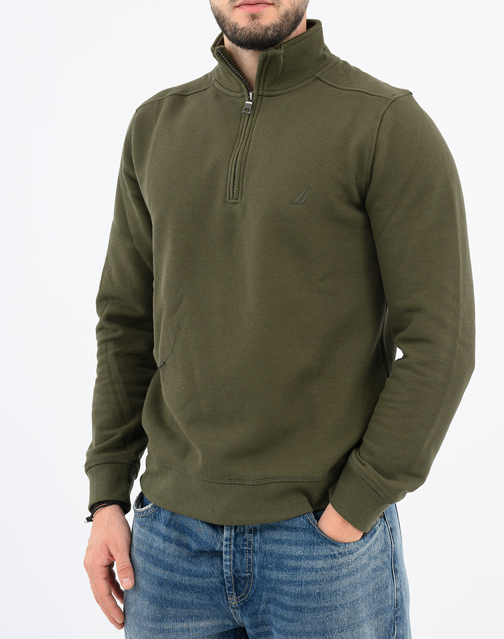 NAUTICA BLUZA HANORAC ΜΜ PIQUE FLEECE 1/4 ZIP