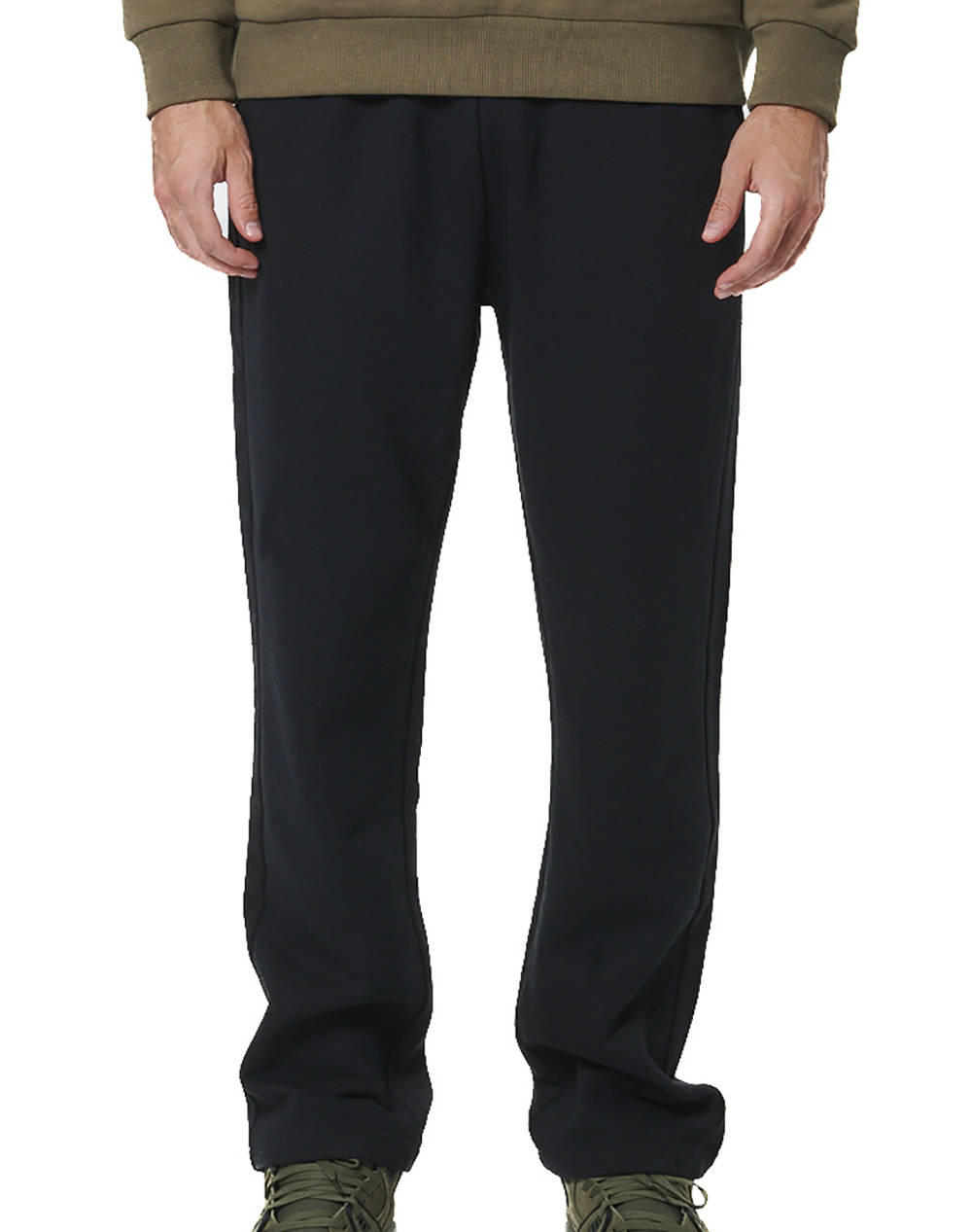 BODY ACTION MEN''S FLEECE OPEN LEG SWEATPANTS