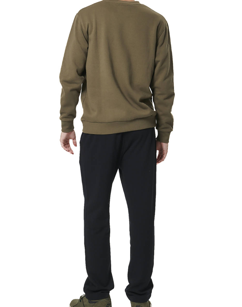BODY ACTION MENS FLEECE OPEN LEG SWEATPANTS