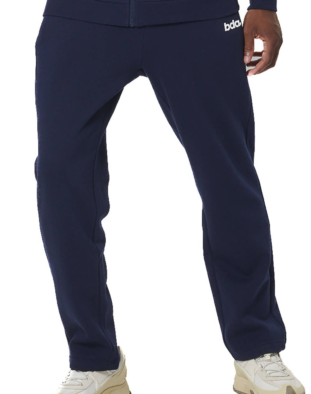 BODY ACTION MEN''S FLEECE OPEN LEG SWEATPANTS