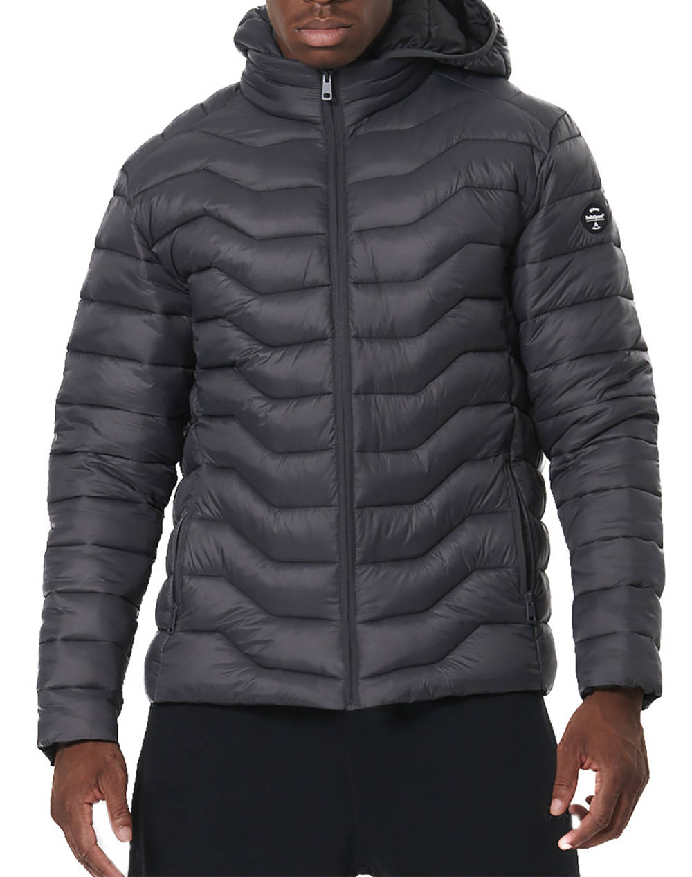 BODY ACTION MEN''S LIGHTWEIGHT QUILTED JACKET WITH HOOD