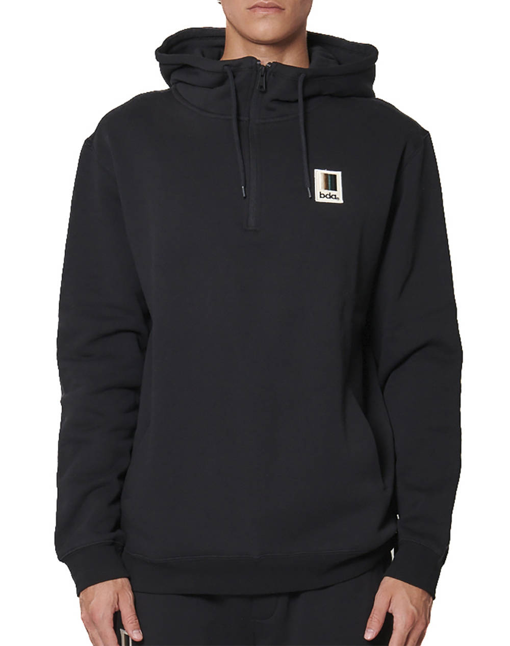 BODY ACTION MEN''S HALF-ZIP HOODED SWEATSHIRT