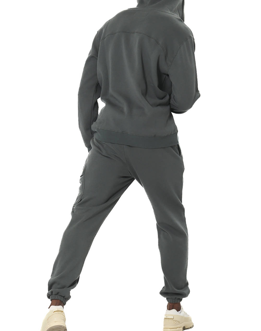 BODY ACTION MENS HALF-ZIP HOODED SWEATSHIRT
