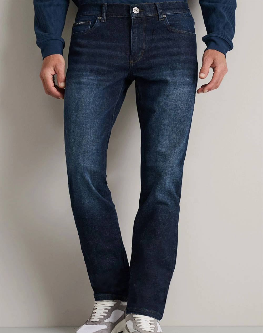 NAVY&GREEN PANTALONI DENIM LOW WAIST
