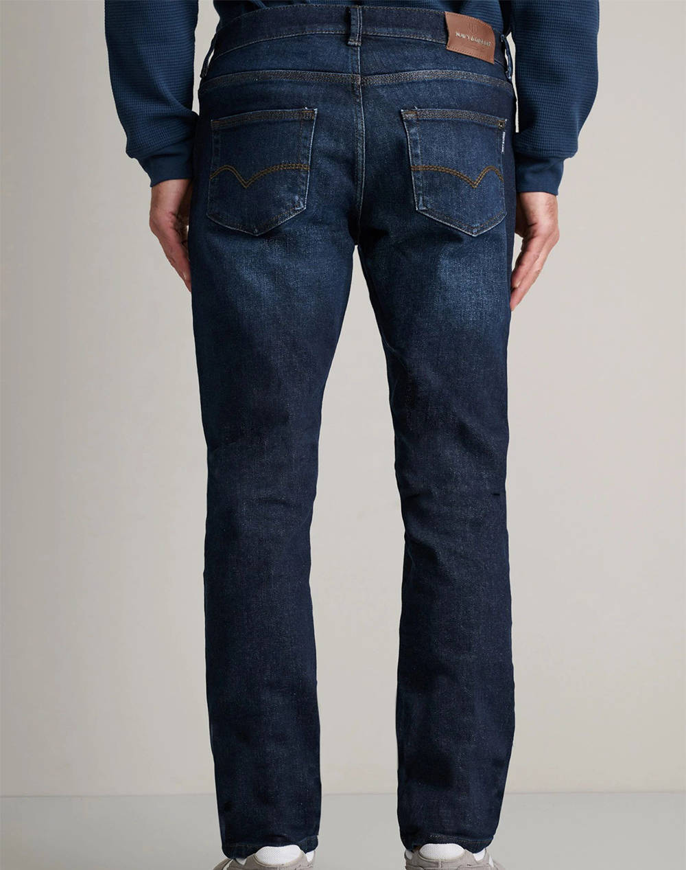 NAVY&GREEN PANTALONI DENIM LOW WAIST