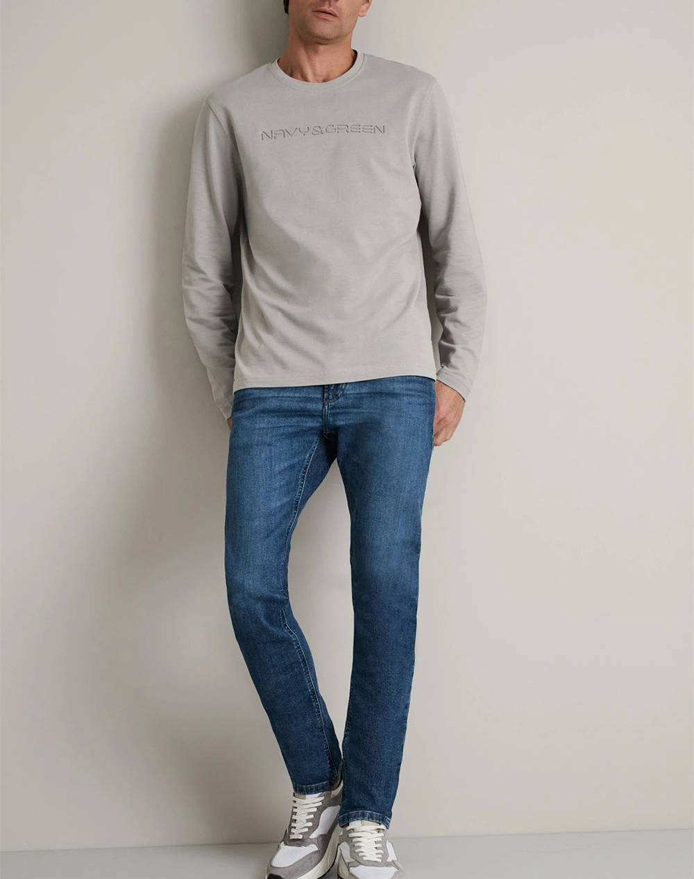 NAVY&GREEN PANTALONI DENIM