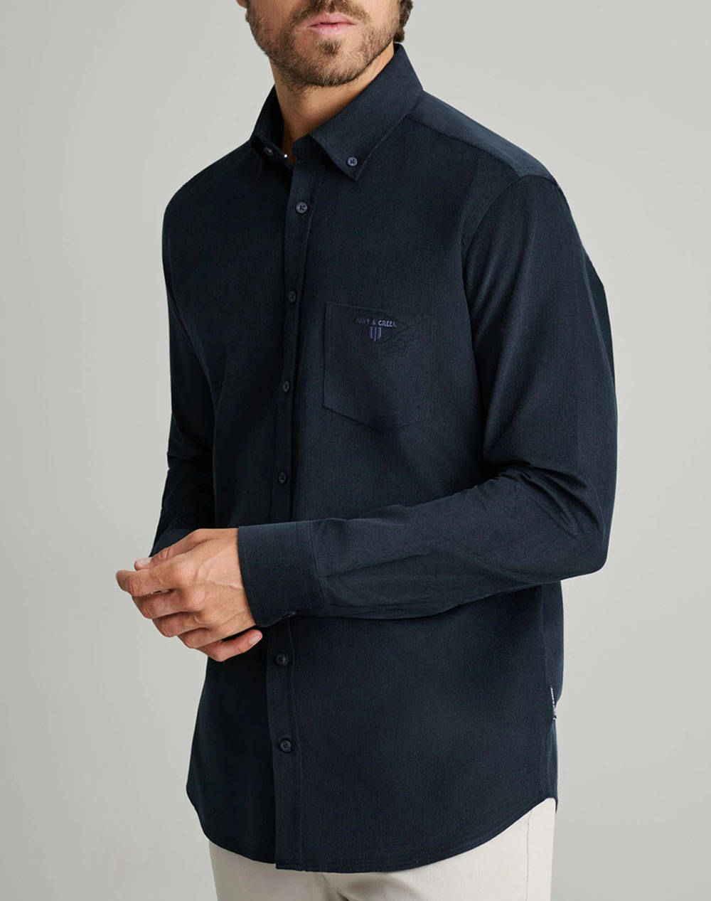 NAVY&GREEN CAMASA