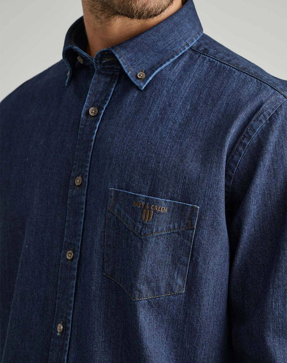 NAVY&GREEN CAMASA