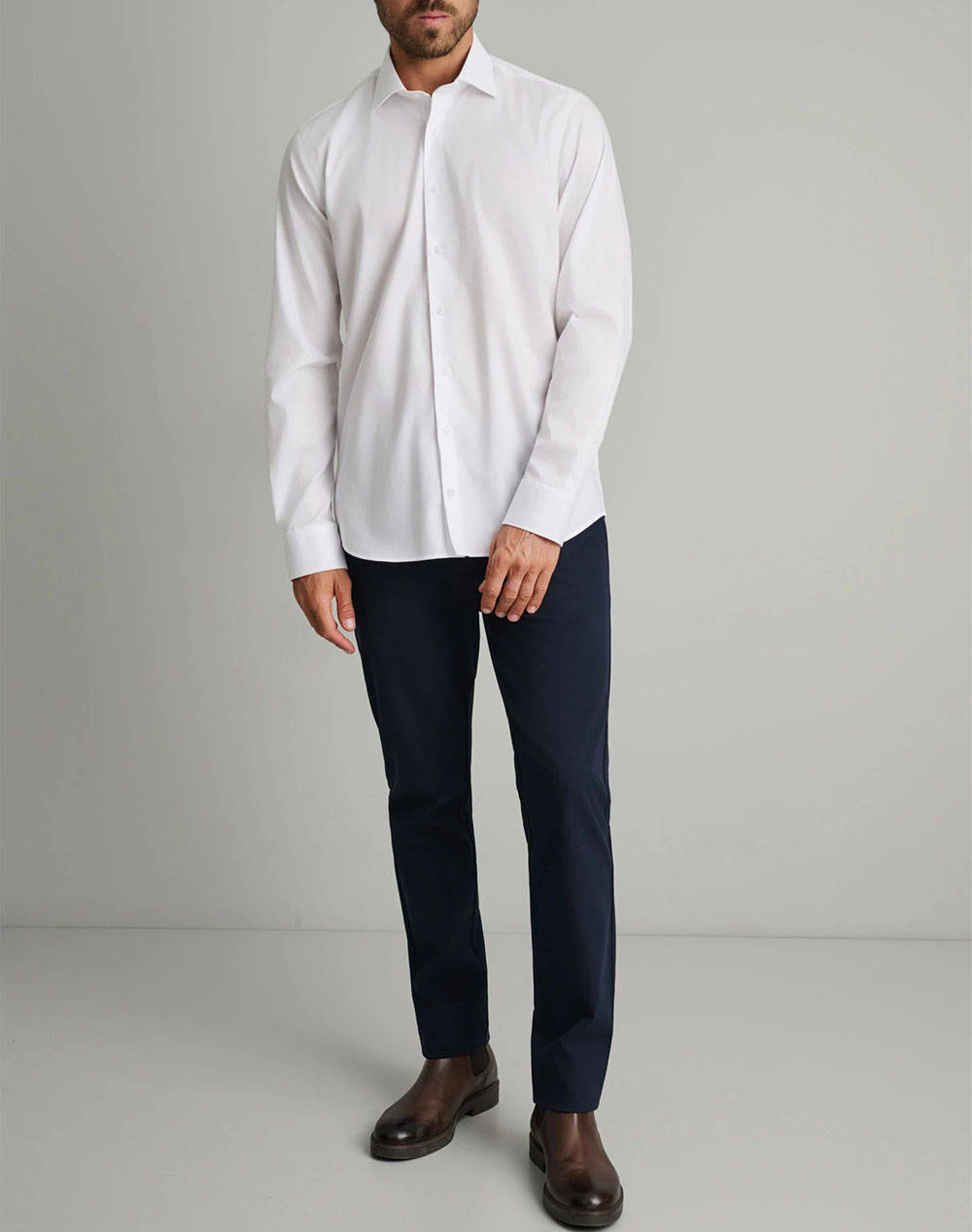 NAVY&GREEN CAMASA-COMFORT FIT