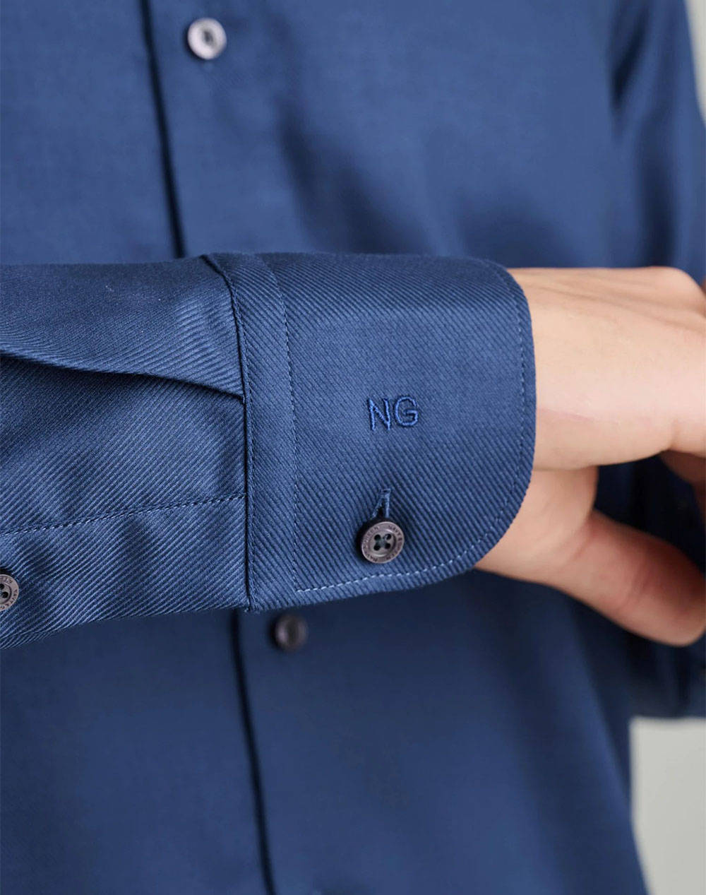 NAVY&GREEN CAMASA-FORMAL