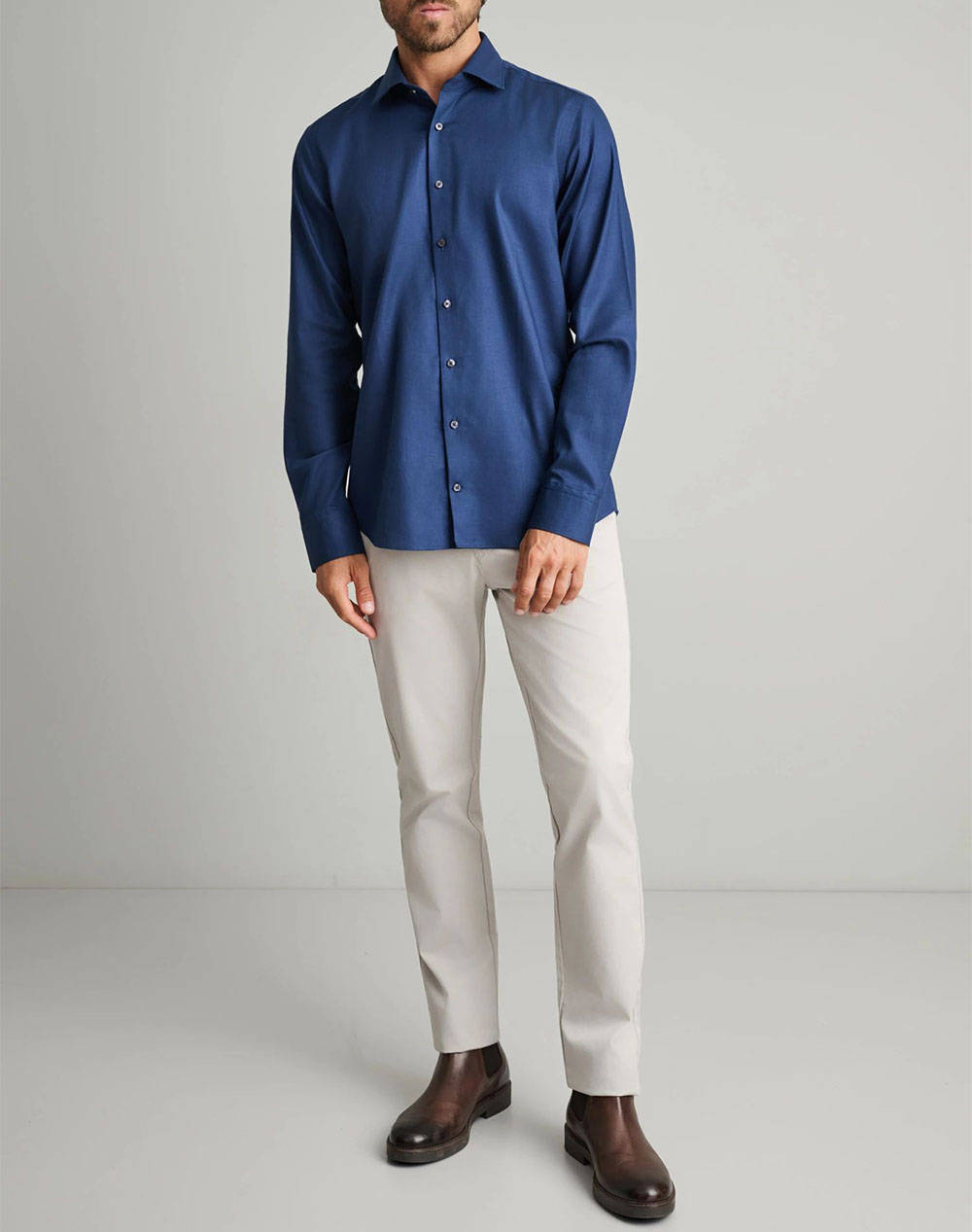 NAVY&GREEN CAMASA-FORMAL