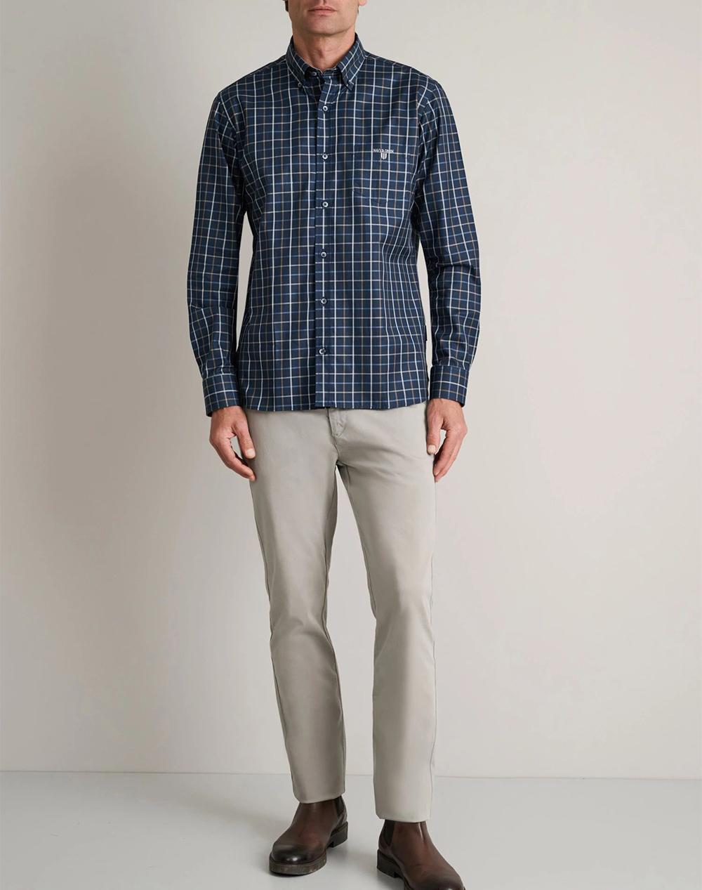 NAVY&GREEN CAMASA COMFORT FIT