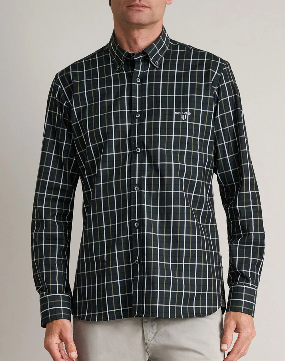 NAVY&GREEN CAMASA COMFORT FIT