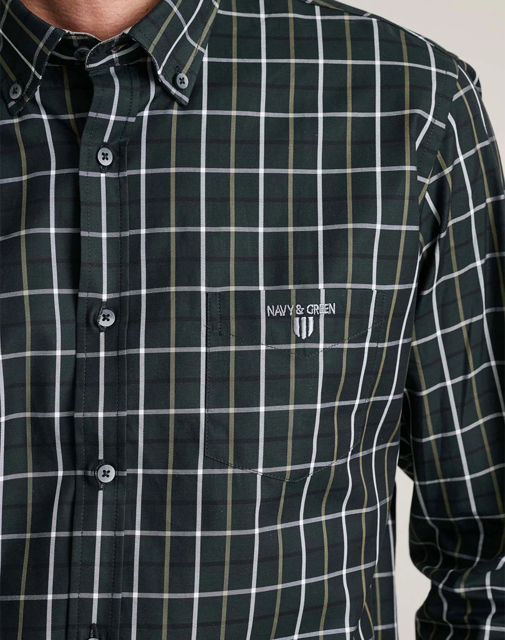 NAVY&GREEN CAMASA COMFORT FIT