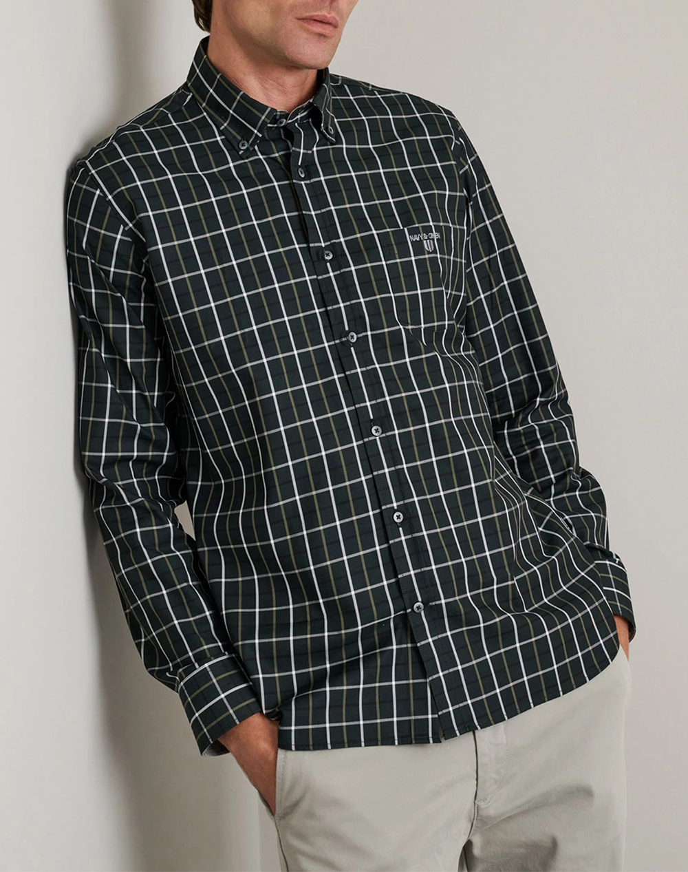 NAVY&GREEN CAMASA COMFORT FIT