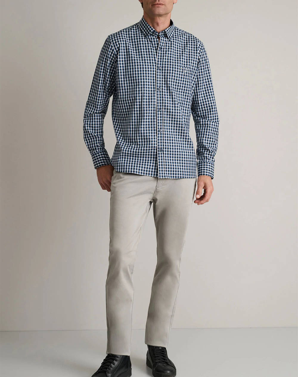 NAVY&GREEN CAMASA COMFORT FIT