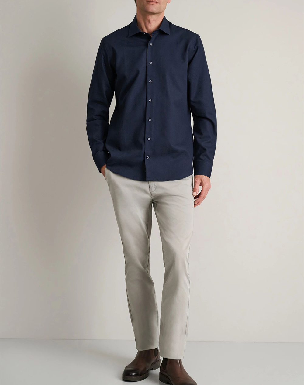 NAVY&GREEN CAMASA COMFORT FIT