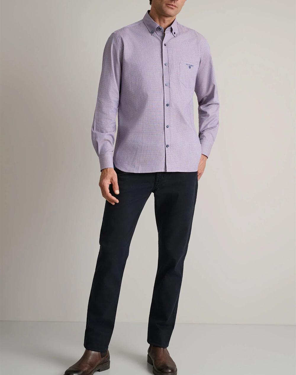 NAVY&GREEN CAMASA COMFORT FIT