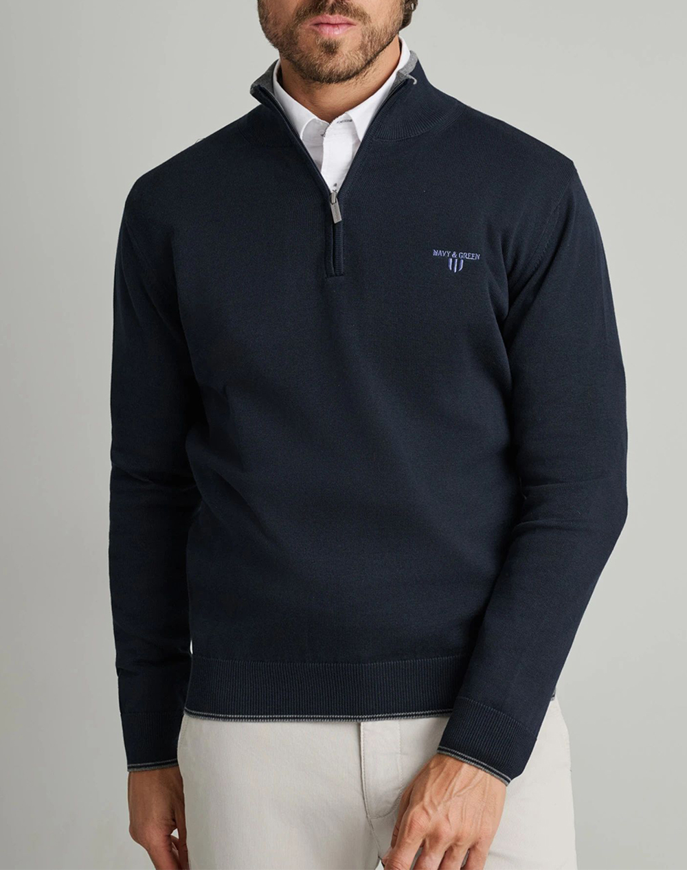 NAVY&GREEN BLUZA TRICOTATA