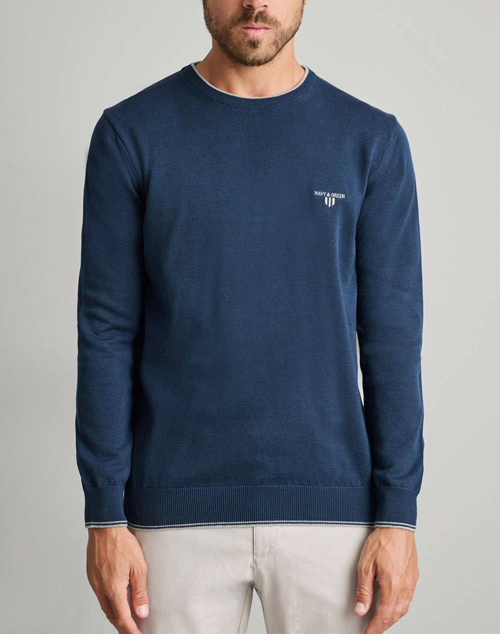 NAVY&GREEN BLUZA TRICOTATA